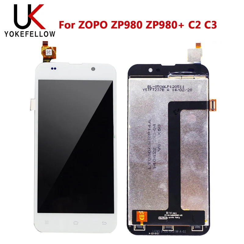 ЖК дисплей для ZOPO ZP980 + C2 C3 с дигитайзером сенсорный экран в сборе|Экраны мобильных