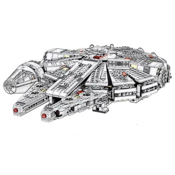 1329Pcs Force Awakens Star Warsing 75105 Millennium Falcon 79211 Building Blocks Bricks Compatible Toys for Children
1329Pcs Force Awakens Star Warsing 75105 Millennium Falcon 79211 Building Blocks Bricks Compatible Toys for Children