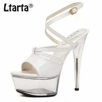 LTARTA 15cm Heels Pure Color Fish Mouth Super High Heel Glitter Pink Foot Ring Strap Thin Heel Hollow Sandal LYP
LTARTA 15cm Heels Pure Color Fish Mouth Super High Heel Glitter Pink Foot Ring Strap Thin Heel Hollow Sandal LYP