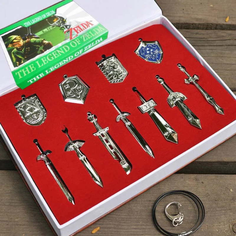 The Legend of Zelda Weapons Link Swords 11pcs/set Keychains Necklace Weapons Free Shipping
The Legend of Zelda Weapons Link Swords 11pcs/set Keychains Necklace Weapons Free Shipping