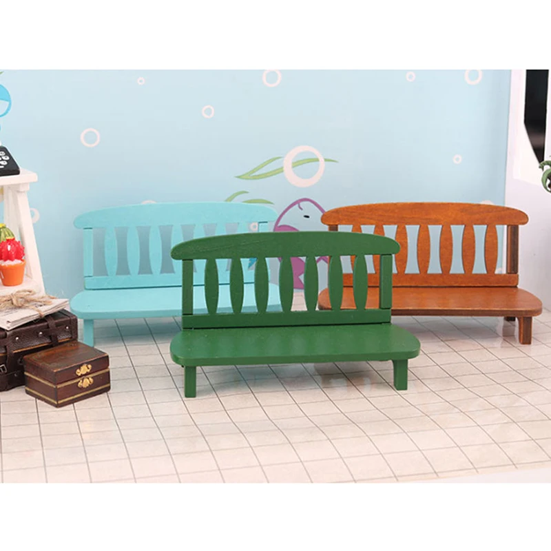 1 Pc Mini Wooden Chair Stool Fairy Garden Miniatures Decor Bench DIY DollHouses Accesories | Игрушки и хобби