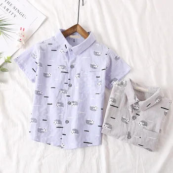 Cartoon Little Hedgehog CHILDREN'S Shirt 19 Summer BOY'S Cotton Linen Short Sleeve CHILDREN'S Shirt Childrenswear 42406
Cartoon Little Hedgehog CHILDREN'S Shirt 19 Summer BOY'S Cotton Linen Short Sleeve CHILDREN'S Shirt Childrenswear 42406