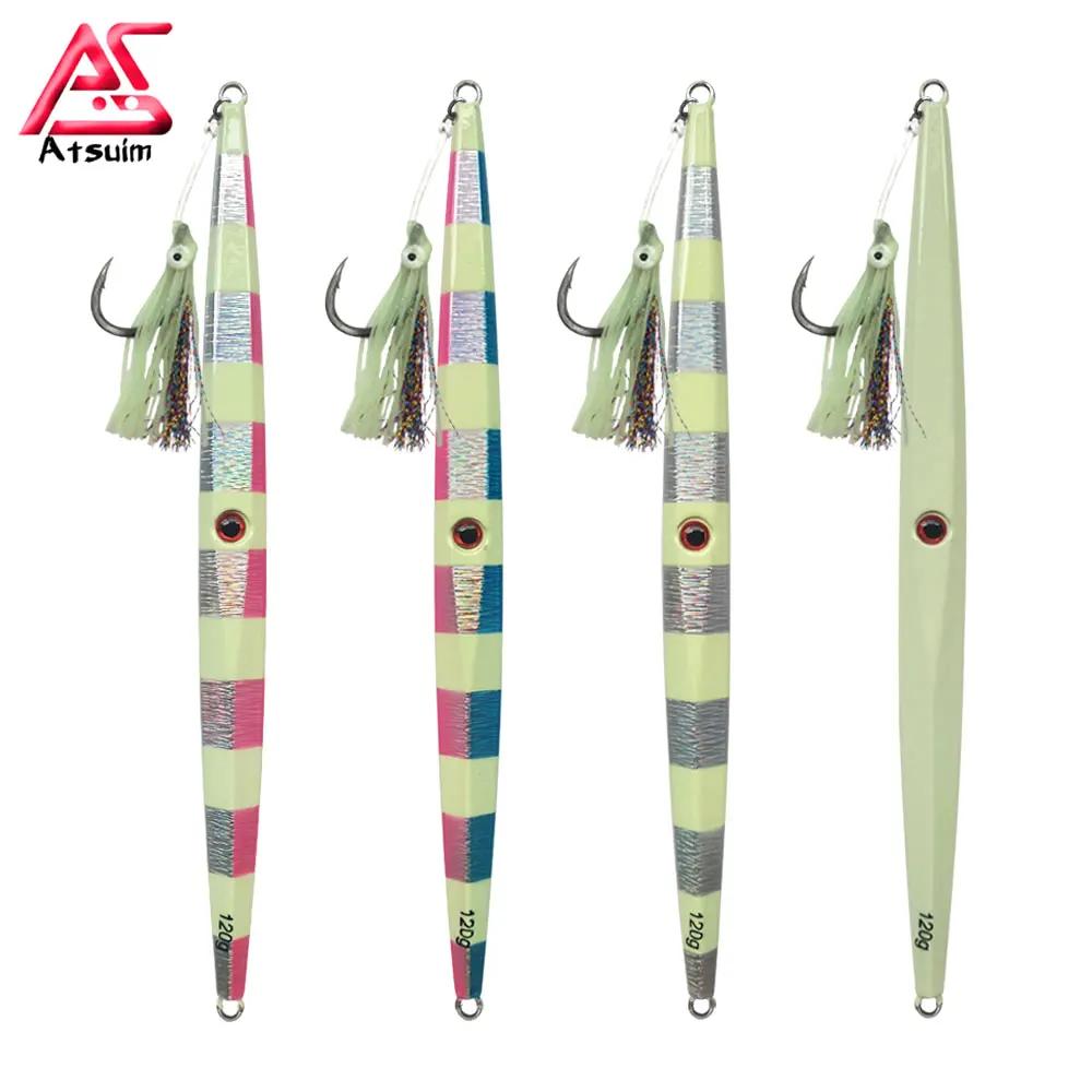 AS Metal Speed Falling Jigging Lure Artificial Baits 120g150g200g250g300g Glow Angler Saltwater Vertical Sinking Fishing Jigs
AS Metal Speed Falling Jigging Lure Artificial Baits 120g150g200g250g300g Glow Angler Saltwater Vertical Sinking Fishing Jigs