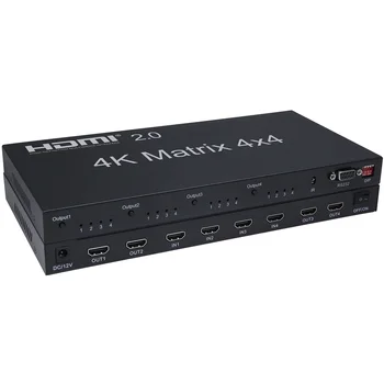 HDMI Matrix Switcher 4X4 4 in 4 HD Matrix HDMI 2.0 Version Support 4K 2K 3D TV Splitter Support RS232 Remote Control MX0404-4K
HDMI Matrix Switcher 4X4 4 in 4 HD Matrix HDMI 2.0 Version Support 4K 2K 3D TV Splitter Support RS232 Remote Control MX0404-4K