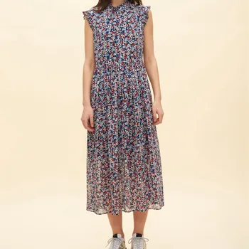 Women Ruffled Mid-Calf Dress Floral Printed Short Sleeve Loose Prairie Chic Holiday Robe Spring Summer
Women Ruffled Mid-Calf Dress Floral Printed Short Sleeve Loose Prairie Chic Holiday Robe Spring Summer