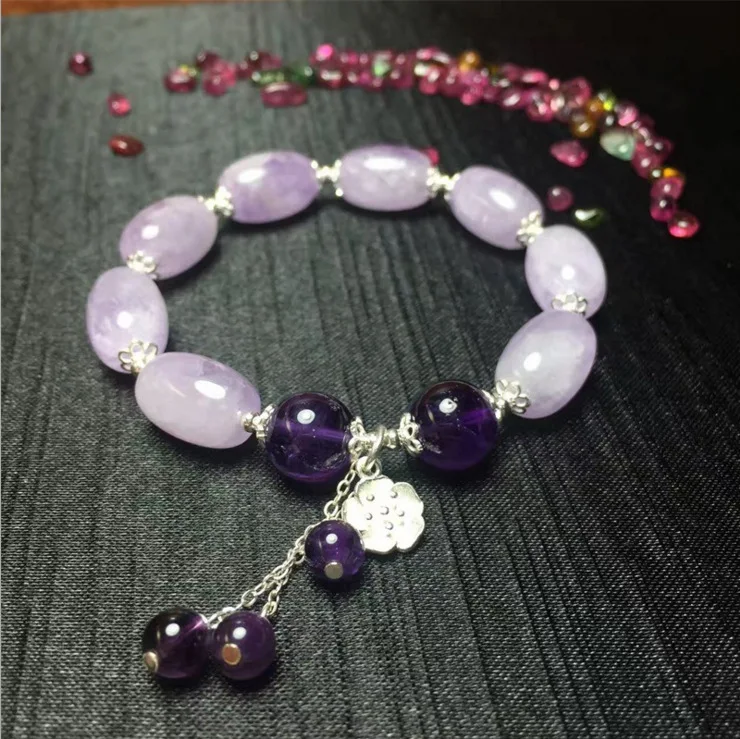 Crystal Bracelet Natural Lavender Amethyst Bracelets S925 yin pei shi DIY Accessories
Crystal Bracelet Natural Lavender Amethyst Bracelets S925 yin pei shi DIY Accessories