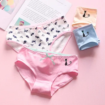 Tingweiya 218 women cartoon cute cotton triangle underpants middle waist bag hip pure cotton kitten underpants wholesale 
Tingweiya 218 women cartoon cute cotton triangle underpants middle waist bag hip pure cotton kitten underpants wholesale