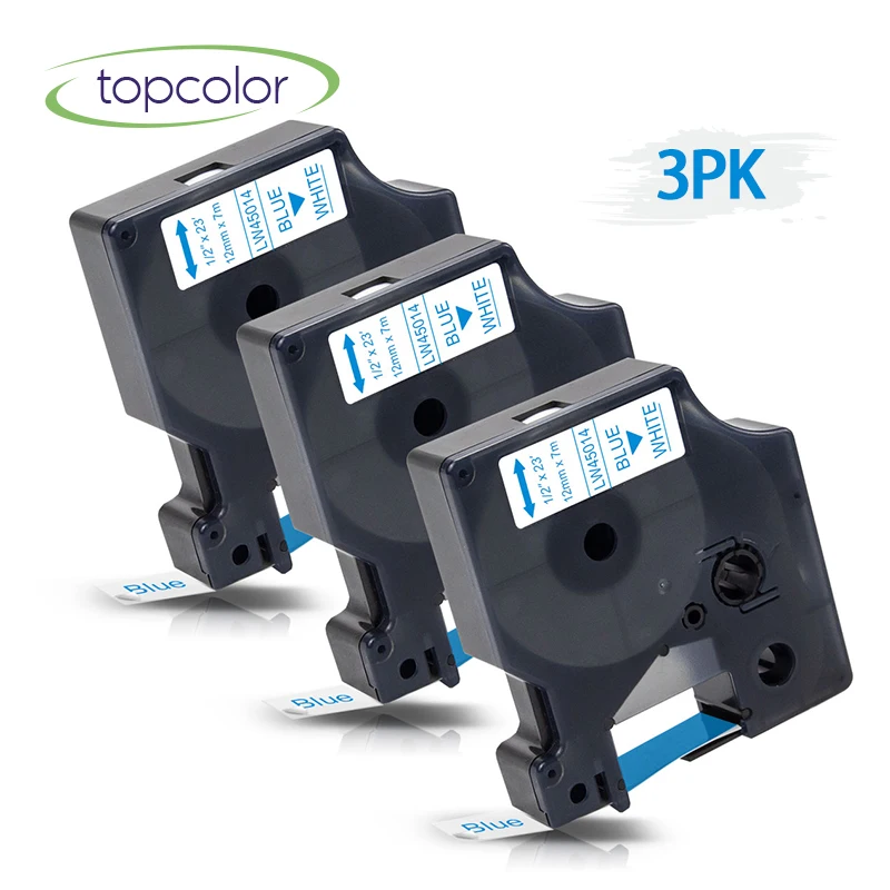 Topcolor Blue on White Labeling Tapes 45014 Fit for DYMO MobileLabeler LM100 Label Maker 12mm Waterproof Printer Ribbons Sticker
Topcolor Blue on White Labeling Tapes 45014 Fit for DYMO MobileLabeler LM100 Label Maker 12mm Waterproof Printer Ribbons Sticker
