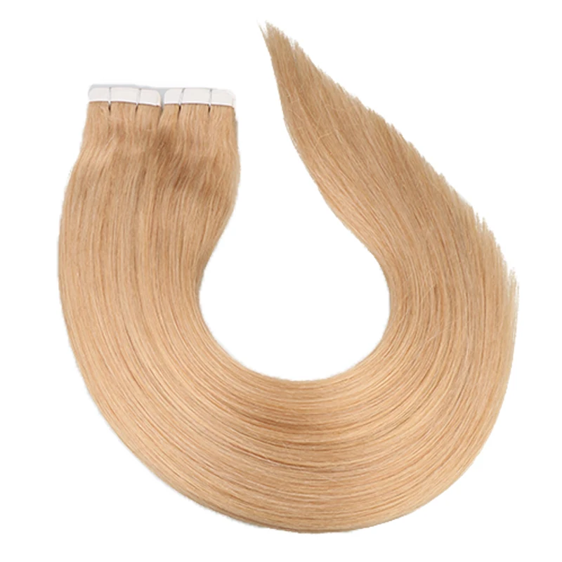 Sindra tape hair extensions human Machine Remy Straight On Adhesive Invisible Skin Weft tape in human hair (12)