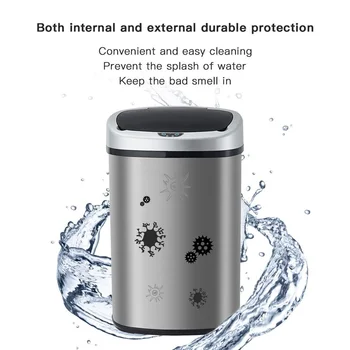 Set of 2 Touch-Free Motion Sensor Bins Trash Cans Stainless Steel and Abs Waste Bins HW53982
Set of 2 Touch-Free Motion Sensor Bins Trash Cans Stainless Steel and Abs Waste Bins HW53982