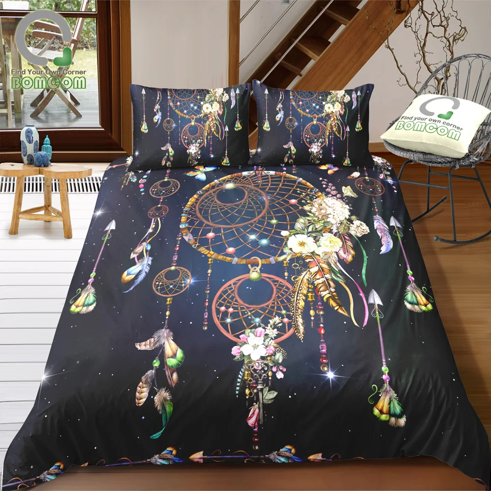 BOMCOM Digital Printing Bedding Set Dream Catcher Ethnic Colored Components Arrows Feathers Beads Duvet Cover 100% Microfiber
BOMCOM Digital Printing Bedding Set Dream Catcher Ethnic Colored Components Arrows Feathers Beads Duvet Cover 100% Microfiber