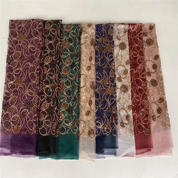 2020 Nigerian Sequins Lace Fabrics gold/Purple High Quality African Lace Fabric Wedding French Tulle Lace Material For Dress
2020 Nigerian Sequins Lace Fabrics gold/Purple High Quality African Lace Fabric Wedding French Tulle Lace Material For Dress