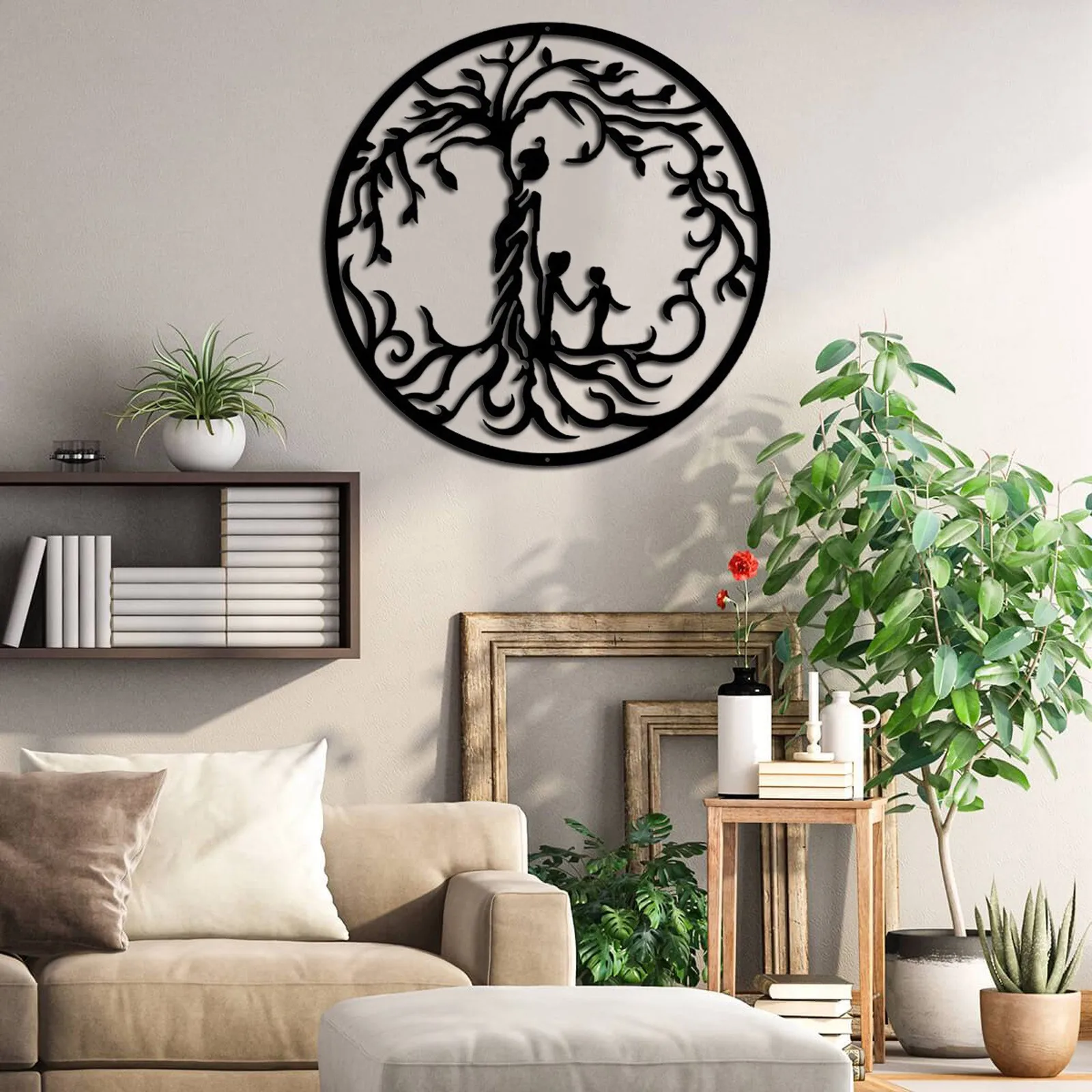 Настенные наклейки с изображением дерева жизни металлическое большое дерево