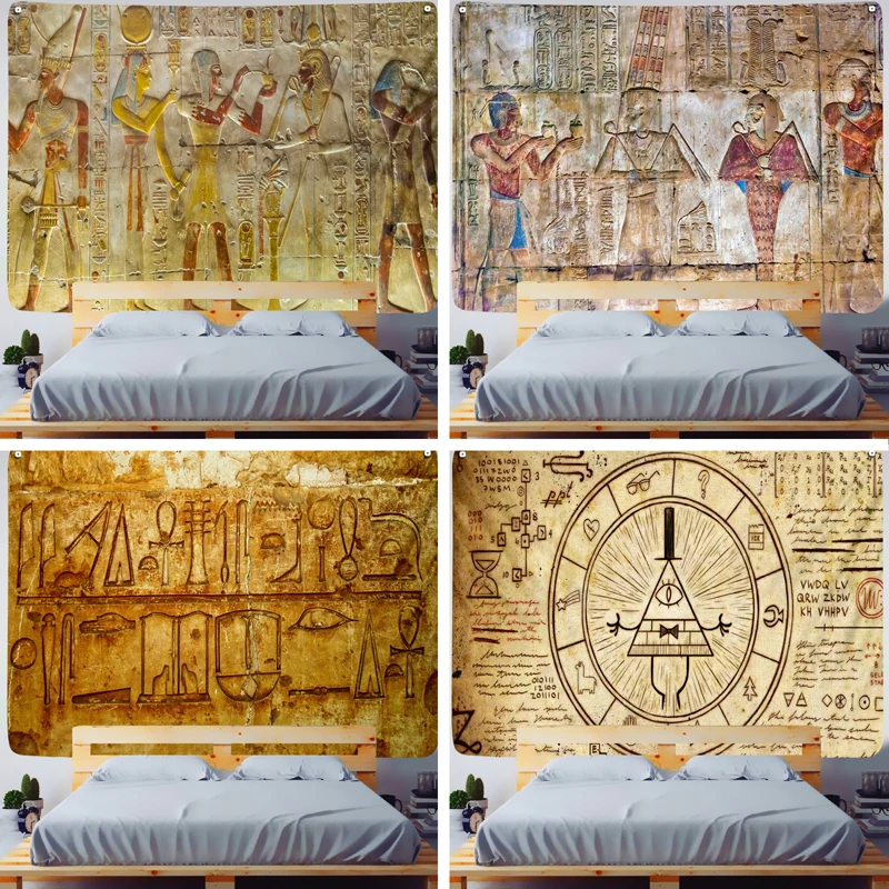 Egypt Fresco Ian Spiritual Tapestry Pyramid Pharaoh Retro Text For Bedroom House Living Room Decoration Hanging Art Wall Fabric
Egypt Fresco Ian Spiritual Tapestry Pyramid Pharaoh Retro Text For Bedroom House Living Room Decoration Hanging Art Wall Fabric