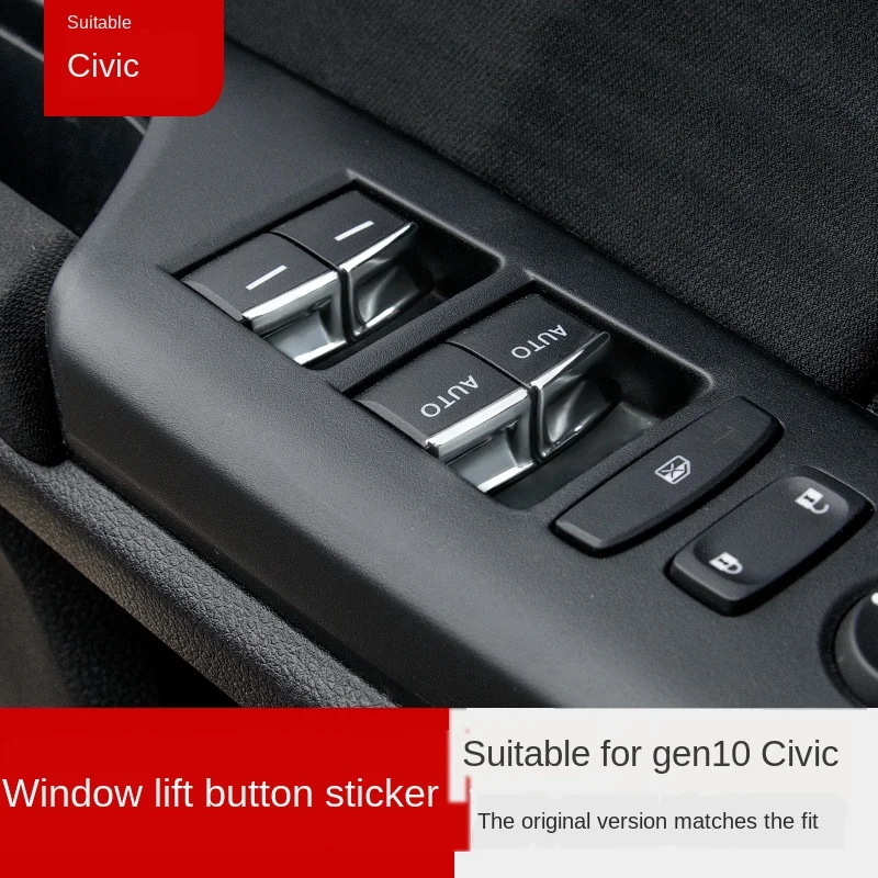 Applicable to Civic 10 Generation Modified Car Door Armrest Glass Switch Window Button Decorative Stickers Interior Sequin Decor
Applicable to Civic 10 Generation Modified Car Door Armrest Glass Switch Window Button Decorative Stickers Interior Sequin Decor