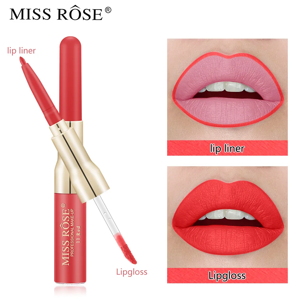 MISS ROSE Brand new12Colors Velvet Mist Double Side Lip Gloss Waterproof Makeup Labial Line Pen And Lip Glaze Matte Lipgloss Set
MISS ROSE Brand new12Colors Velvet Mist Double Side Lip Gloss Waterproof Makeup Labial Line Pen And Lip Glaze Matte Lipgloss Set