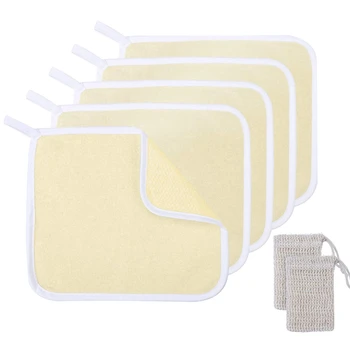 Exfoliating Face and Body Wash Cloths Towel Soft-Weave Exfoliating Scrub Bath Cloth with Soap Exfoliating Bag Natural Soap Saver
Exfoliating Face and Body Wash Cloths Towel Soft-Weave Exfoliating Scrub Bath Cloth with Soap Exfoliating Bag Natural Soap Saver