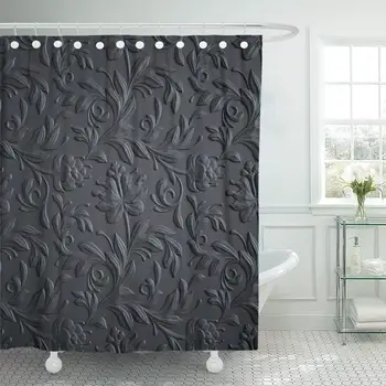 Lace Black Floral Embossed Flowers Pattern Abstract 3D Beautiful Shower Curtain Waterproof Polyester Fabric 72 x 72 Inches
Lace Black Floral Embossed Flowers Pattern Abstract 3D Beautiful Shower Curtain Waterproof Polyester Fabric 72 x 72 Inches