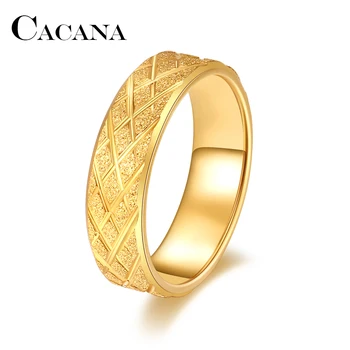 CACANA Matte Wedding Grid crosscut Rings for Couple Gold Titanium Stainless Steel Romantic Anniversary Women Man Jewelry R2
CACANA Matte Wedding Grid crosscut Rings for Couple Gold Titanium Stainless Steel Romantic Anniversary Women Man Jewelry R2