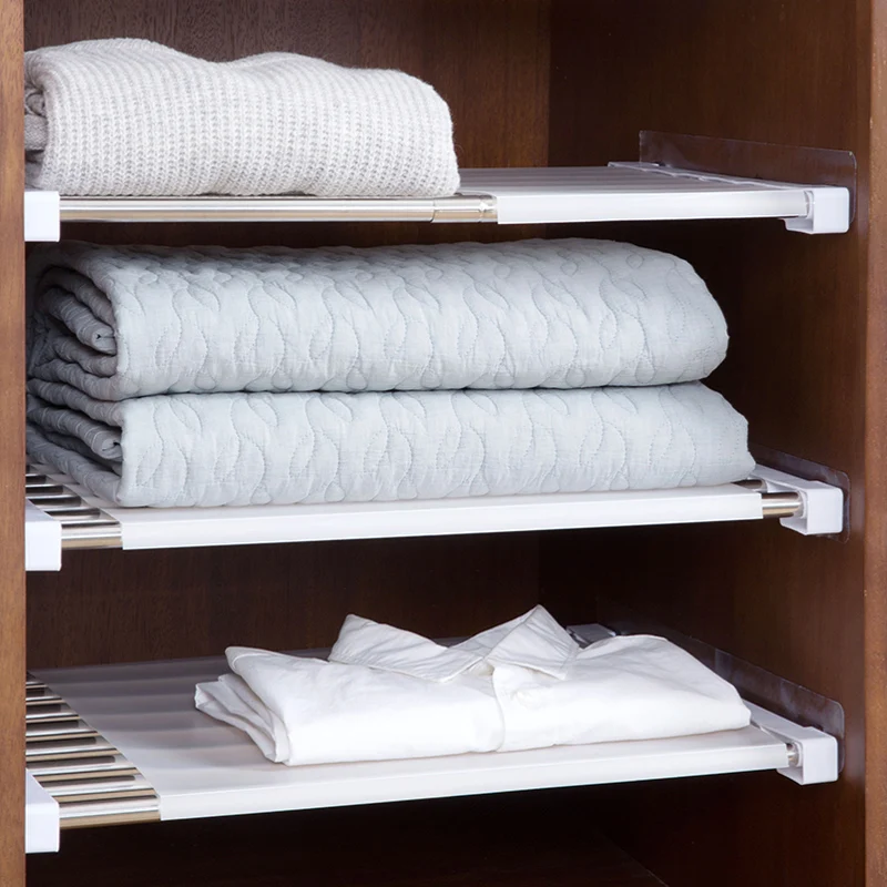 Wardrobe Retractable Storage Holders Rack Wardrobe Storage Board Layered Partition Rack Shelf Cabinets Bathroom Organizer Rack
Wardrobe Retractable Storage Holders Rack Wardrobe Storage Board Layered Partition Rack Shelf Cabinets Bathroom Organizer Rack