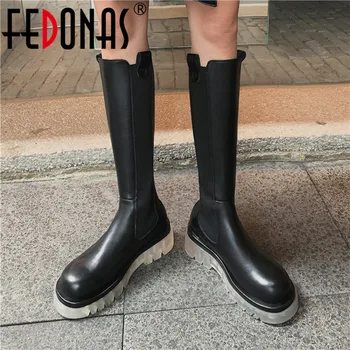 FEDONAS 2020 Autumn New Genuine Leather High Winter Boots Comfortable Platform Thick Heels Pumps Party Office Lady Hoes Woman
FEDONAS 2020 Autumn New Genuine Leather High Winter Boots Comfortable Platform Thick Heels Pumps Party Office Lady Hoes Woman