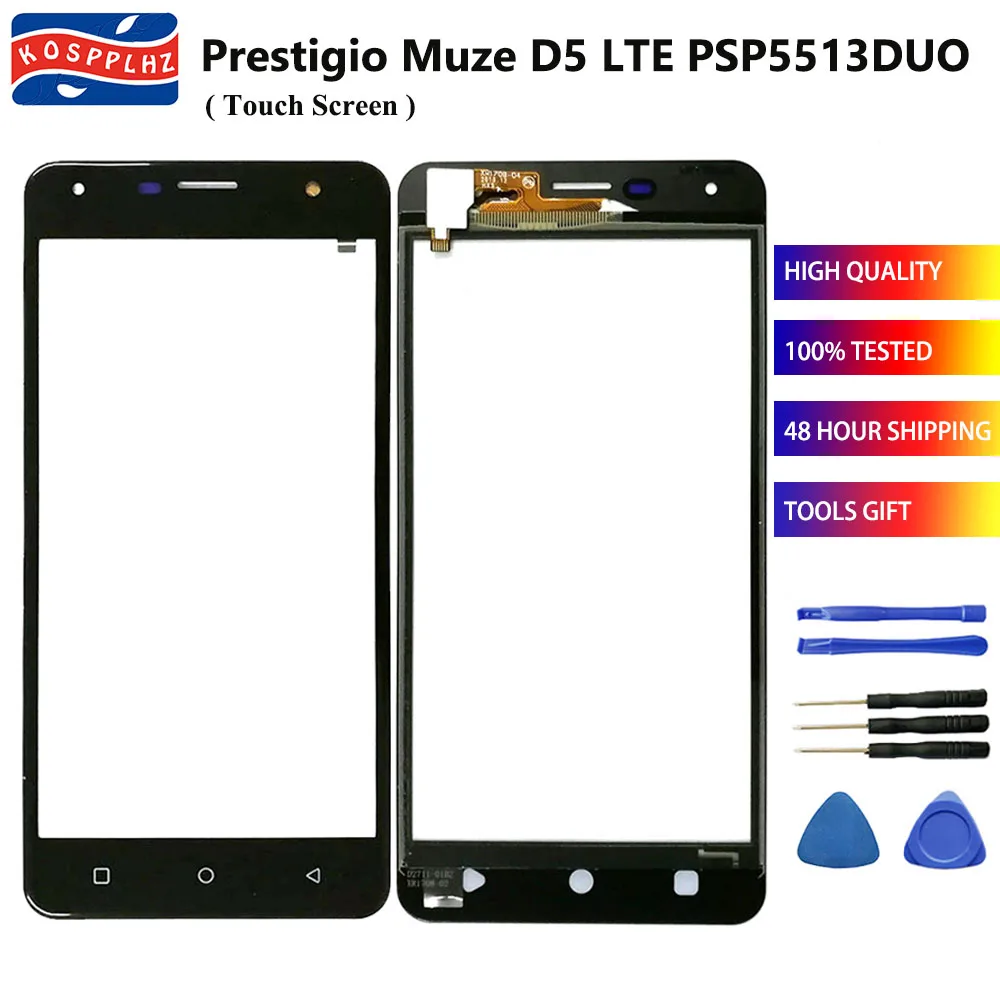 5.0" New For Prestigio Muze D5 LTE PSP 5513 PSP5513 DUO PSP5513DUO Touch Screen Outer Glass Sensor Panel lens +Tools + Adhesive |