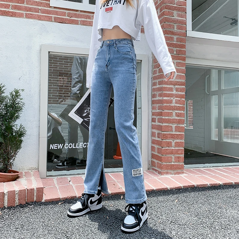 New Arrival Summer Korean Style Women Cotton Denim Ankle-length Pants Button Fly Waist Casual Loose Boot Cut Jeans V58
New Arrival Summer Korean Style Women Cotton Denim Ankle-length Pants Button Fly Waist Casual Loose Boot Cut Jeans V58