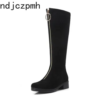 Women's Boots New winter fashion Round head zipper Low-heeled High tube Women's shoes plus size 32-44 Heel Height 3.5cm black
Women's Boots New winter fashion Round head zipper Low-heeled High tube Women's shoes plus size 32-44 Heel Height 3.5cm black
