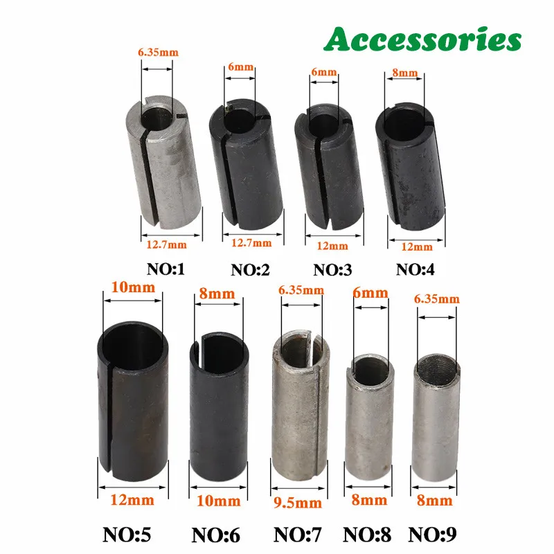 CNC Router Bit High Precision Adapter Collet Milling Cutter Tool Adapters Holder 6mm 6.35mm 8mm 10mm 12mm 12.7mm MC04001
CNC Router Bit High Precision Adapter Collet Milling Cutter Tool Adapters Holder 6mm 6.35mm 8mm 10mm 12mm 12.7mm MC04001