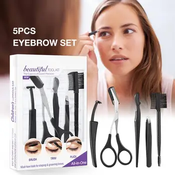 5 Pcs Eyebrow Trimming Kit Razor Brush Scissors Tweezers Set For Eyebrow Grooming Eyebrow Care Kit For Women Men Makeup Tools #D
5 Pcs Eyebrow Trimming Kit Razor Brush Scissors Tweezers Set For Eyebrow Grooming Eyebrow Care Kit For Women Men Makeup Tools #D
