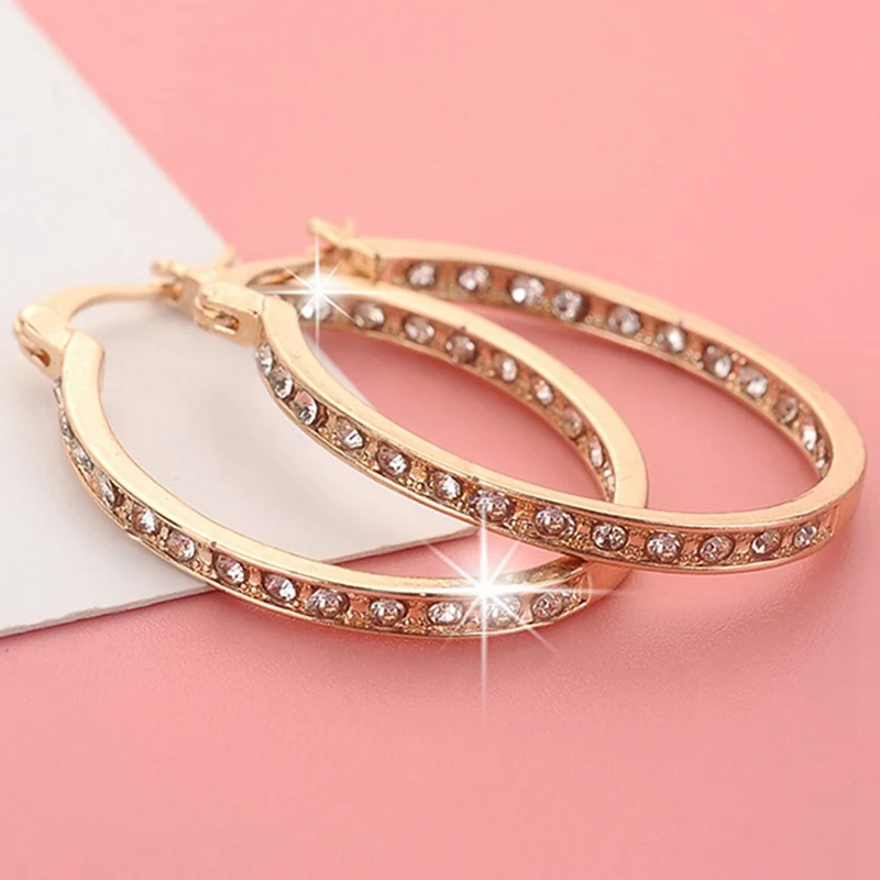 Fashion styling crystal ring earrings ladies statement big silver / gold circle ring earrings party gift elegant
Fashion styling crystal ring earrings ladies statement big silver / gold circle ring earrings party gift elegant