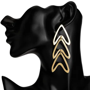 Za Arrow Statement Dangle Earring for Woman Simple Design Exaggerated Gold Silver Multi Layer Woman Wedding Party Dangle Earring
Za Arrow Statement Dangle Earring for Woman Simple Design Exaggerated Gold Silver Multi Layer Woman Wedding Party Dangle Earring