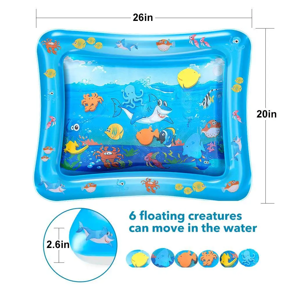 2020 Inflatable Infants Tummy Time Activity Mat Baby Play Water Mat Toys for Baby Fun Activity Play Center Baby Toddler Toys