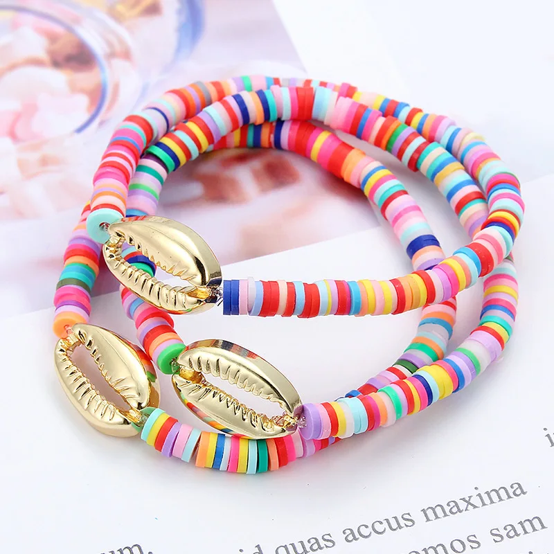 G.YCX Summer Beach Seashell Bracelet Bohemian Vintage Polymer Vinyl Surfer Heishi Beads Bracelet Men Women Flat Rubber Jewelry
G.YCX Summer Beach Seashell Bracelet Bohemian Vintage Polymer Vinyl Surfer Heishi Beads Bracelet Men Women Flat Rubber Jewelry