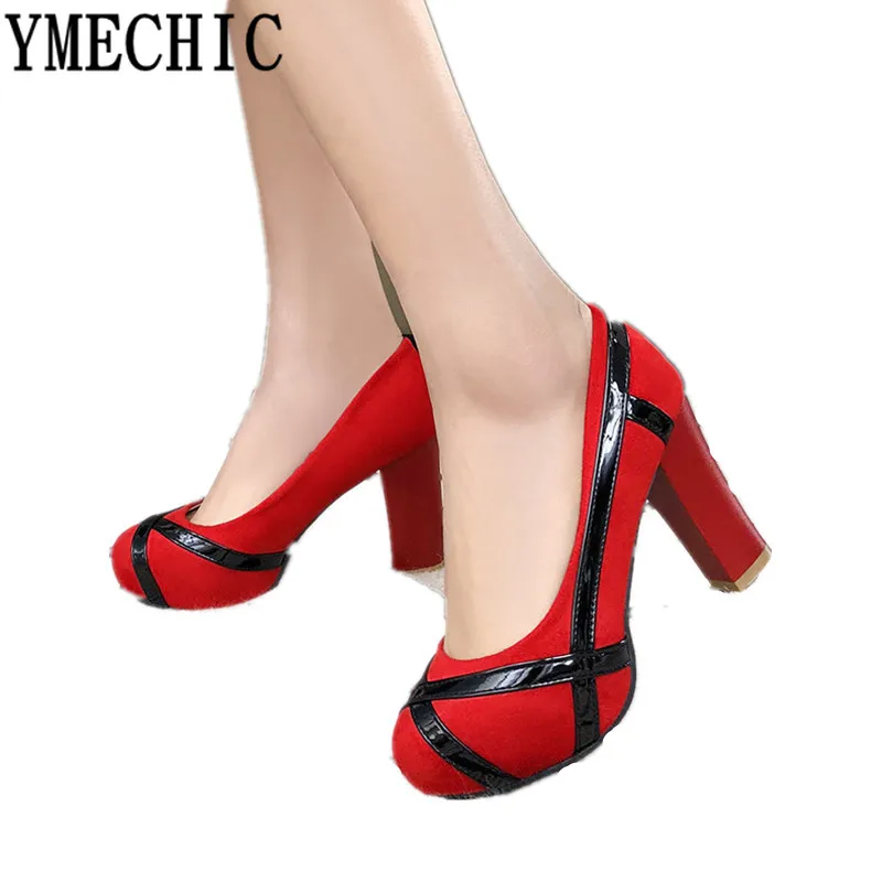 2019 Fashion Womens Party Hih Heels Plus Size Platform Red Black Pumps Women Flock Slip on Punk Shoes Sprin Summer
2019 Fashion Womens Party Hih Heels Plus Size Platform Red Black Pumps Women Flock Slip on Punk Shoes Sprin Summer