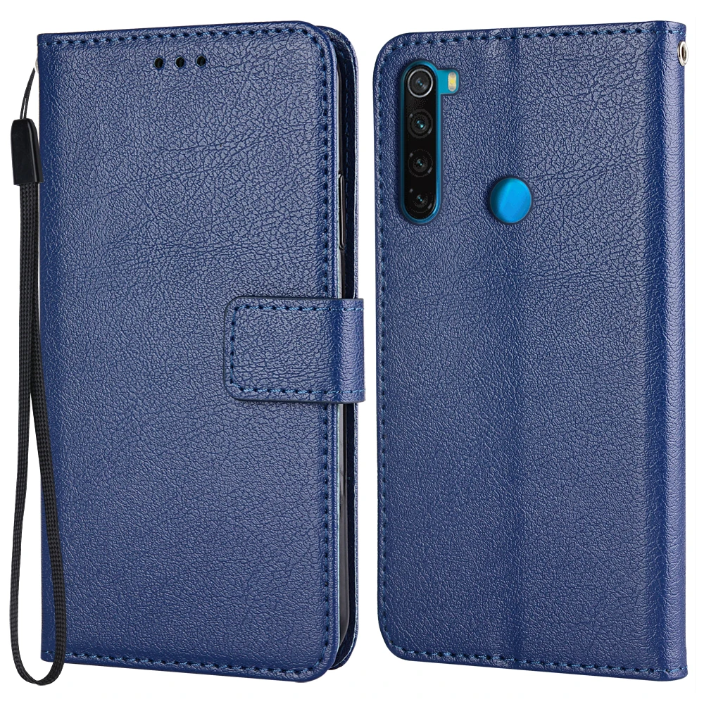 Чехол-бумажник для Xiaomi Redmi Note 8 Note8 2021 кожаный чехол-книжка слоты карт с ремешком |