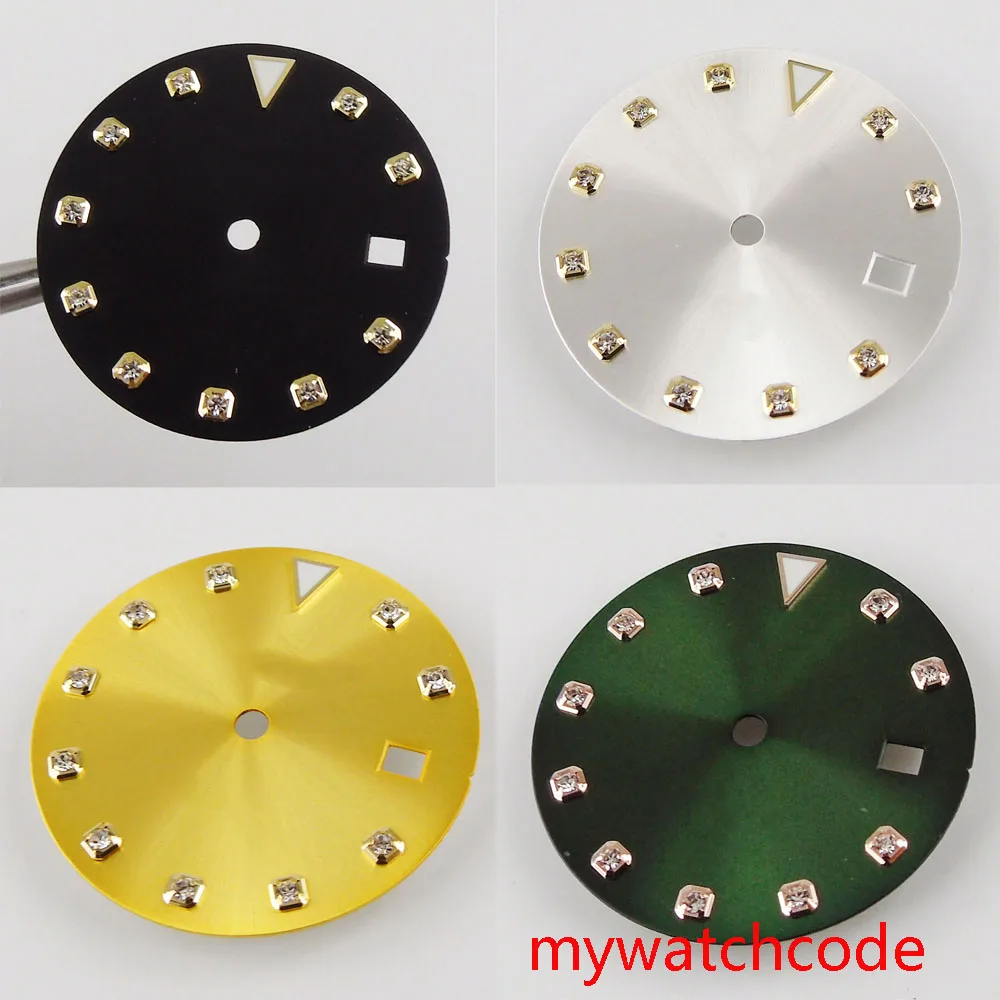 Luxury 29mm stainless steel sterile men watch dial with date window fit mingzhu 2813 miyota 8215 automatic movement 
Luxury 29mm stainless steel sterile men watch dial with date window fit mingzhu 2813 miyota 8215 automatic movement