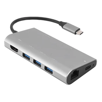 Type-C to HDMI Hub RJ45 8-in-1 Multi-Function USB-C Docking Station for MacBook Notebook
Type-C to HDMI Hub RJ45 8-in-1 Multi-Function USB-C Docking Station for MacBook Notebook