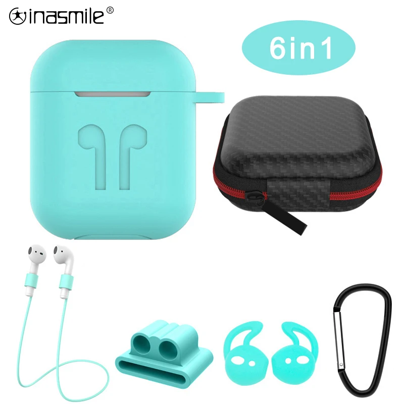 2/6 шт. идеальный чехол для airpods 2 1 противоударный Apple Air pods защитный наушников