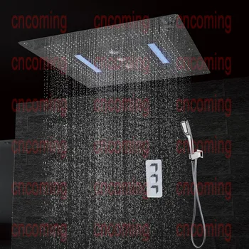 Concealed Thermostatic Bathroom Shower Faucet Set Big Rainfall Stainless LED Ceiling Shower Head Multifunction Mixing Shower
Concealed Thermostatic Bathroom Shower Faucet Set Big Rainfall Stainless LED Ceiling Shower Head Multifunction Mixing Shower