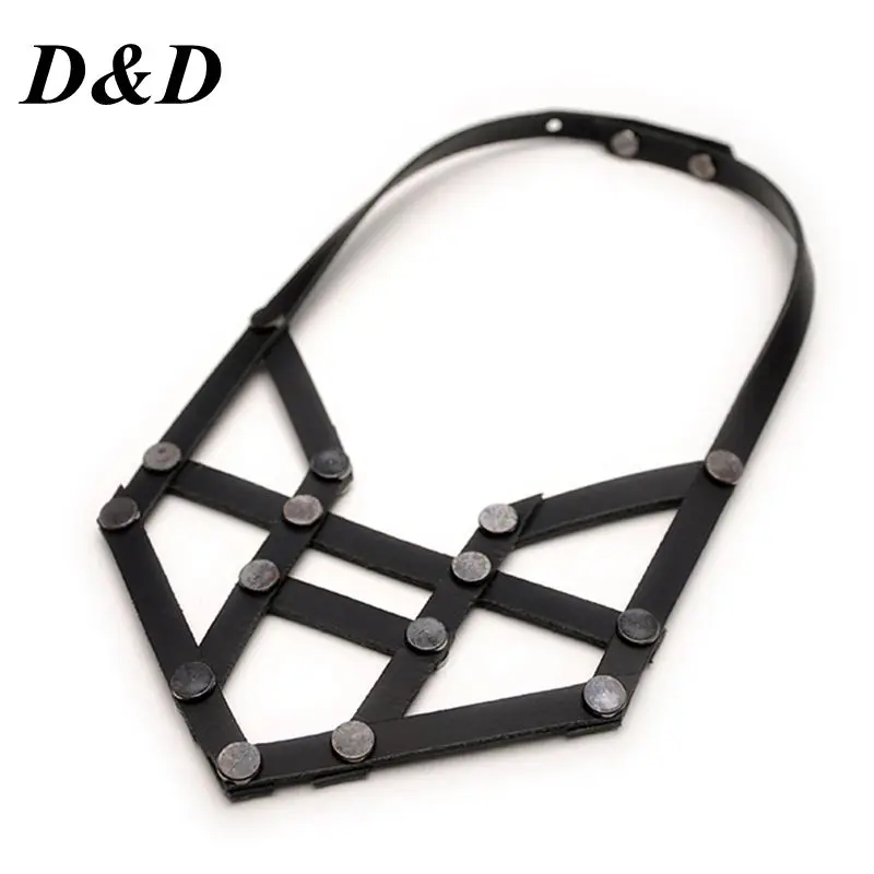 D&D Female Handmade Genuine Black Leather Necklace For Women Round Circle Punk Style Short Necklaces Black Rope Jewelry
D&D Female Handmade Genuine Black Leather Necklace For Women Round Circle Punk Style Short Necklaces Black Rope Jewelry