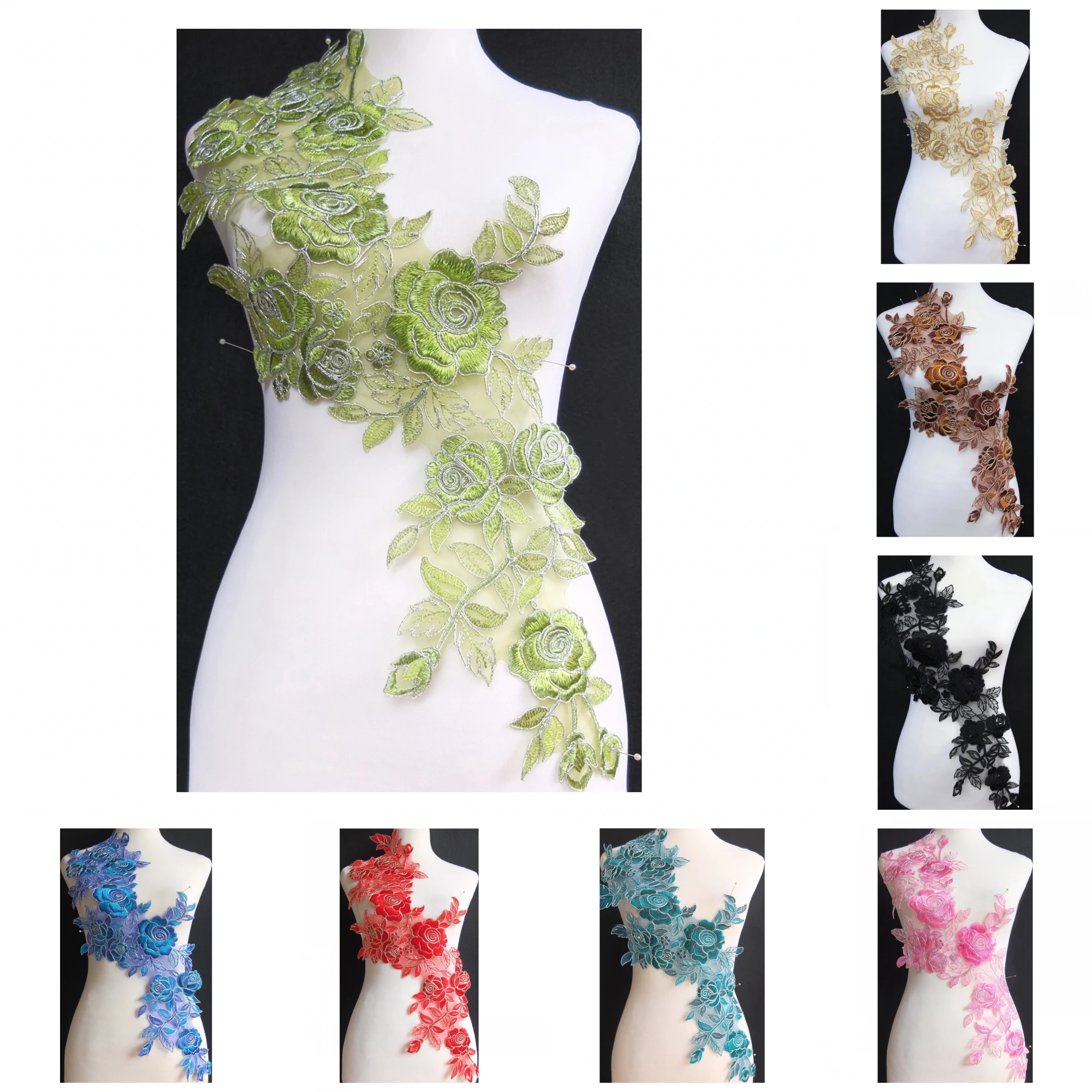 5pcs/lot x 10Color(Olive Green Black Blue Gold Teal Blue Pink Red Brown+)Floral Lace Embroidered Appliques Collar Neckline BNC43
5pcs/lot x 10Color(Olive Green Black Blue Gold Teal Blue Pink Red Brown+)Floral Lace Embroidered Appliques Collar Neckline BNC43