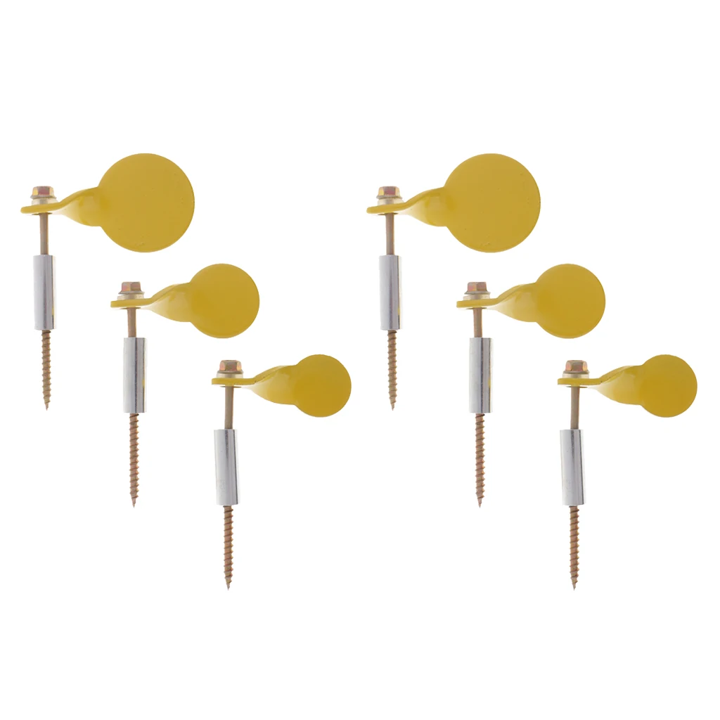 6pcs Heavy Duty Metal Target Spinners Target Plinking Target for Installing on Tree 6pcs Heavy Duty Metal Target Spinners Target Plinking Target for Installing on Tree