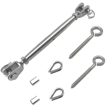 Stainless Steel Invisible Receiver and Swage Stud End for Cable Railing, Deck Stair Threaded End Fitting
Stainless Steel Invisible Receiver and Swage Stud End for Cable Railing, Deck Stair Threaded End Fitting