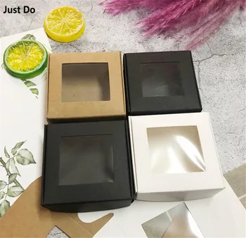 50pcs 7.5*7.5*3cm black PVC window soap box small white paper box with window DIY kraft paper window gift boxes
50pcs 7.5*7.5*3cm black PVC window soap box small white paper box with window DIY kraft paper window gift boxes