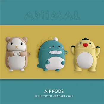 Cute for AirPods 2 Case Silicone Cartoon Animal Earphone Case for Apple Air Pods Case Cute Squirrel Dinosaur for AirPods case 
Cute for AirPods 2 Case Silicone Cartoon Animal Earphone Case for Apple Air Pods Case Cute Squirrel Dinosaur for AirPods case