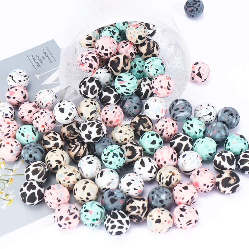 50Pcs/Lot Leopard Camo Silicone BeadsTeething 12mm Loose Beads Baby Teether BPA Free DIY Necklace Pacifier Chain for Baby
50Pcs/Lot Leopard Camo Silicone BeadsTeething 12mm Loose Beads Baby Teether BPA Free DIY Necklace Pacifier Chain for Baby