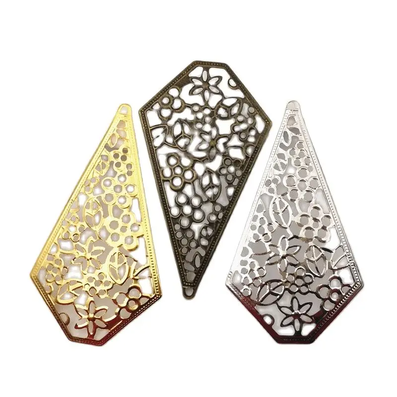 10 PCS 69mmx38mm Gold color/White K/Antique bronze Iron Filigree Big Flowers Slice Charms Pendant DIY Components Findings
10 PCS 69mmx38mm Gold color/White K/Antique bronze Iron Filigree Big Flowers Slice Charms Pendant DIY Components Findings