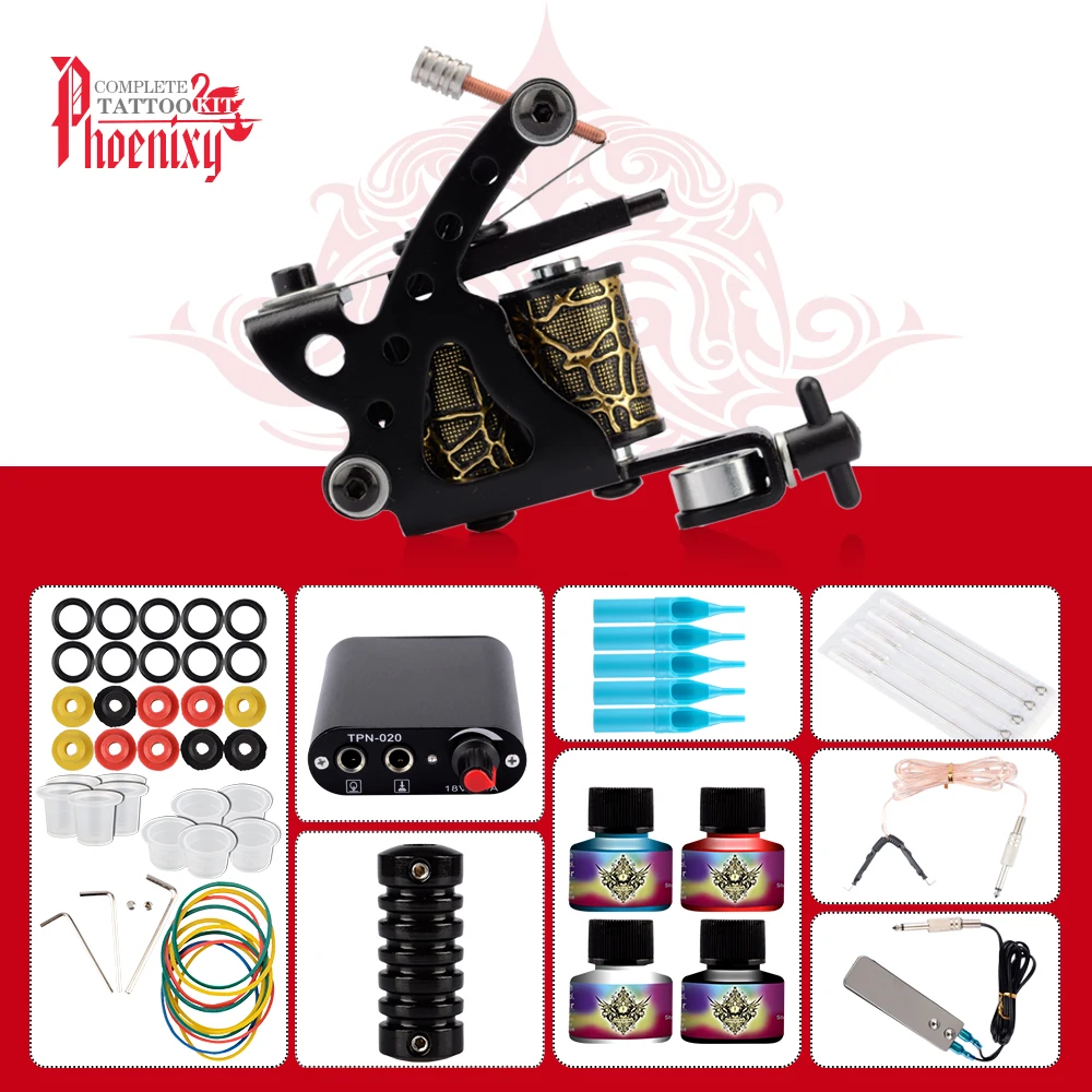 Beginner Tattoo Kit Tattoo Machine 4 Colors Tattoo Ink Set Mini Power Supply Tattoo Tools Body Art Makeup Complete Tattoo Set
Beginner Tattoo Kit Tattoo Machine 4 Colors Tattoo Ink Set Mini Power Supply Tattoo Tools Body Art Makeup Complete Tattoo Set