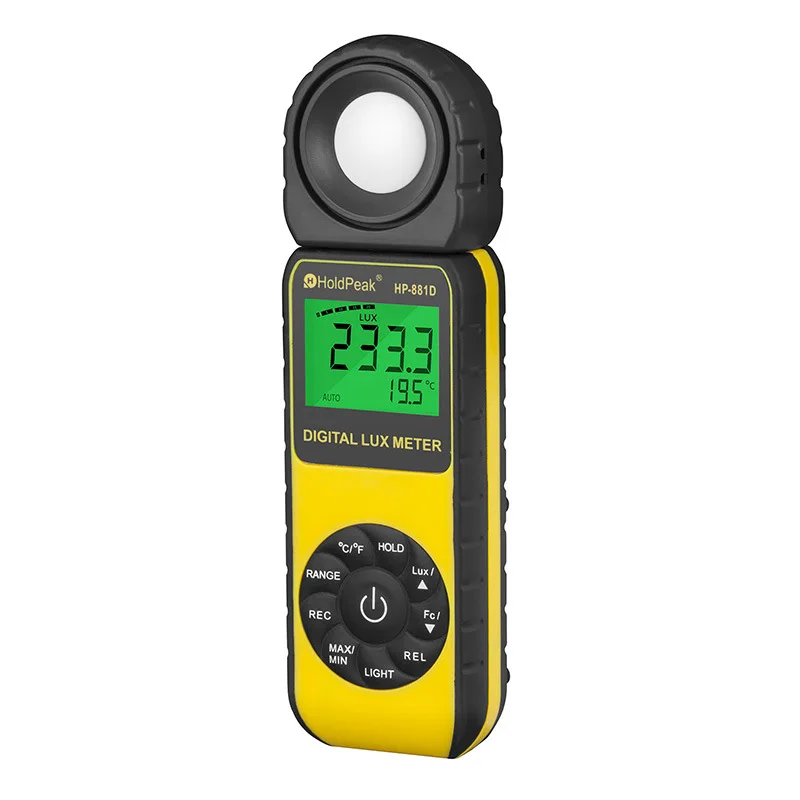 New Digital LUX Meter HoldPeak HP-881D 4000,000 LUX/FC selection High Precision Digital Luxmeter Handheld Type Illuminometer
New Digital LUX Meter HoldPeak HP-881D 4000,000 LUX/FC selection High Precision Digital Luxmeter Handheld Type Illuminometer